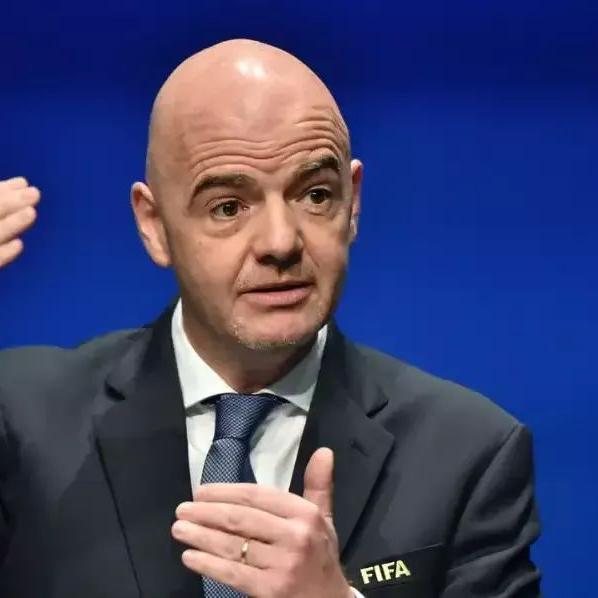 O presidente da Fifa, Gianni Infantino, participou da reunião inaugural do Conselho da Paz