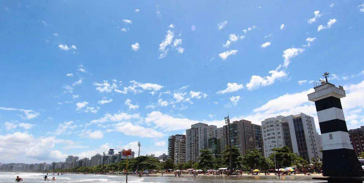 Sexta (8) promete ser o dia mais quente da semana na Baixada Santista, com temperaturas que podem passar dos 30°C
