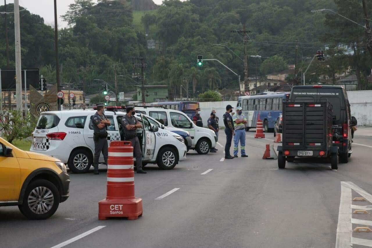 Santos terá barreira sanitária na entrada da cidade neste fim de semana