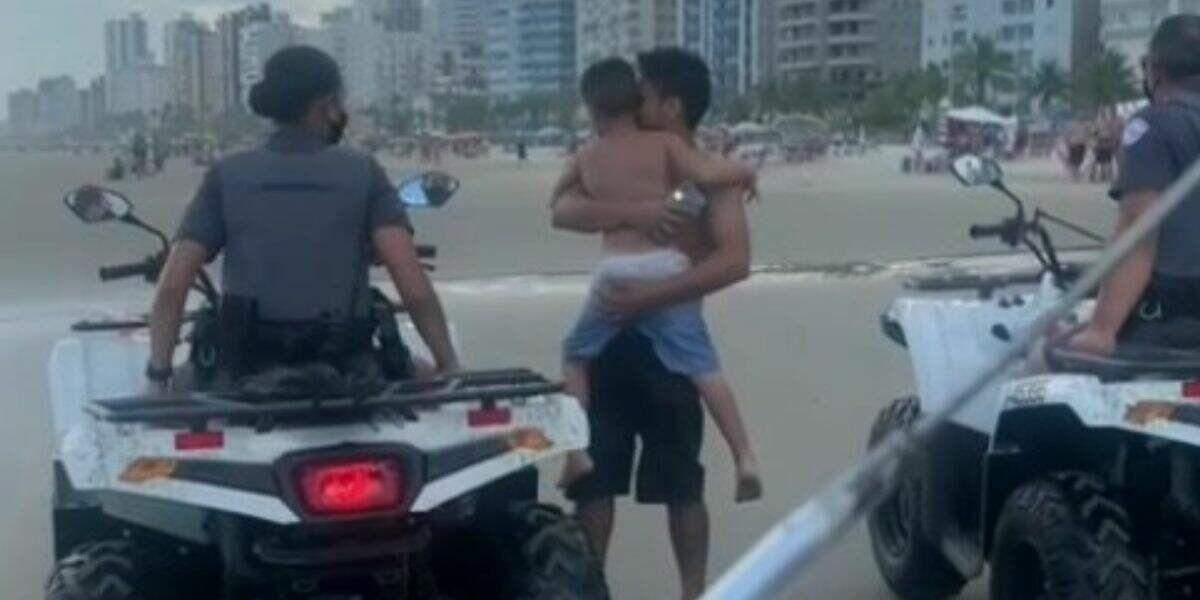 Menino foi encontrado pela equipe de quadriciclos do 45º BPM/I