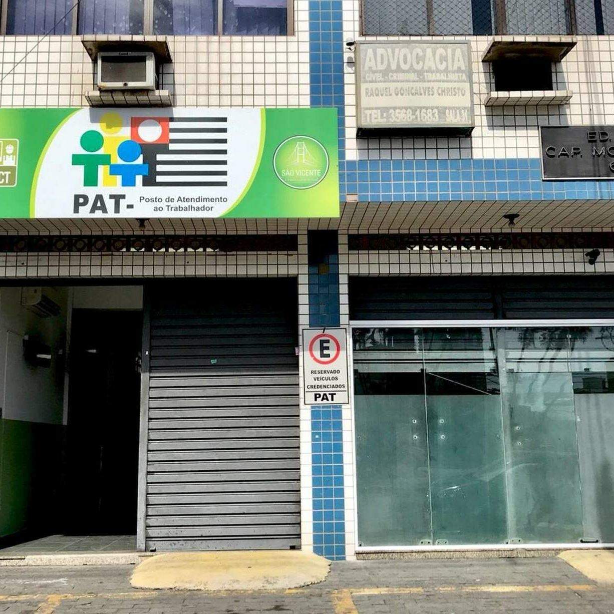 A agência do PAT de São Vicente fica na Avenida Capitão-Mor Aguiar, 695, Centro