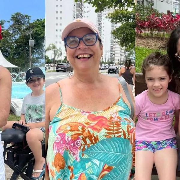 José Carlos, Cláudia e Maria Lucia (à direita) esbanjaram otimismo na Praça das Bandeiras