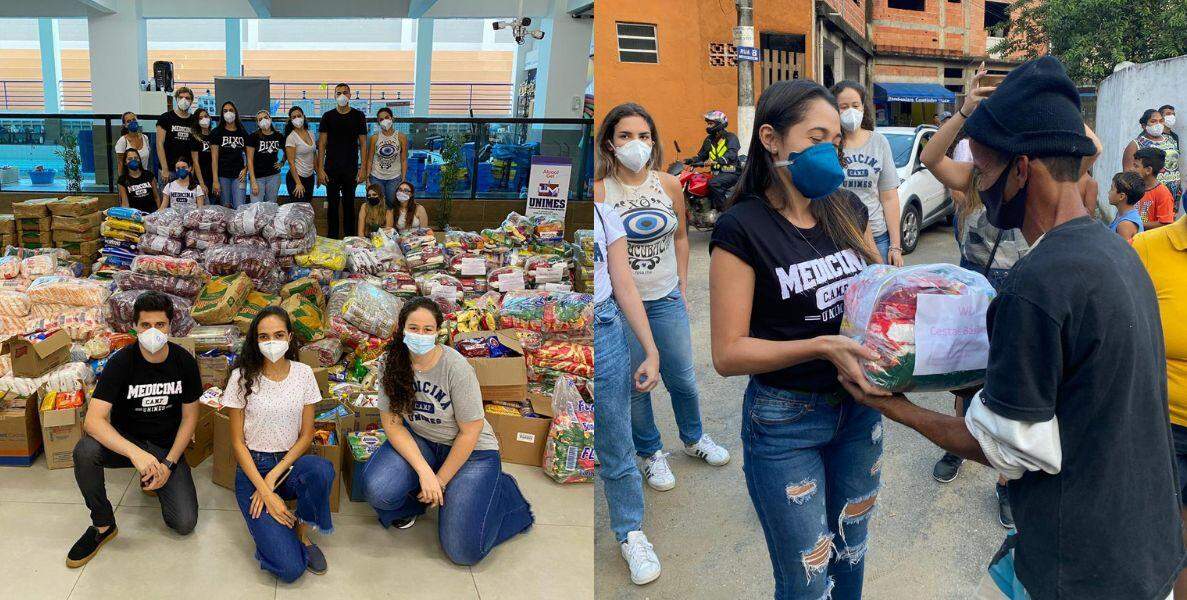 Calouros de Medicina doam mais de 7 toneladas de alimentos para o Dique da Vila Gilda