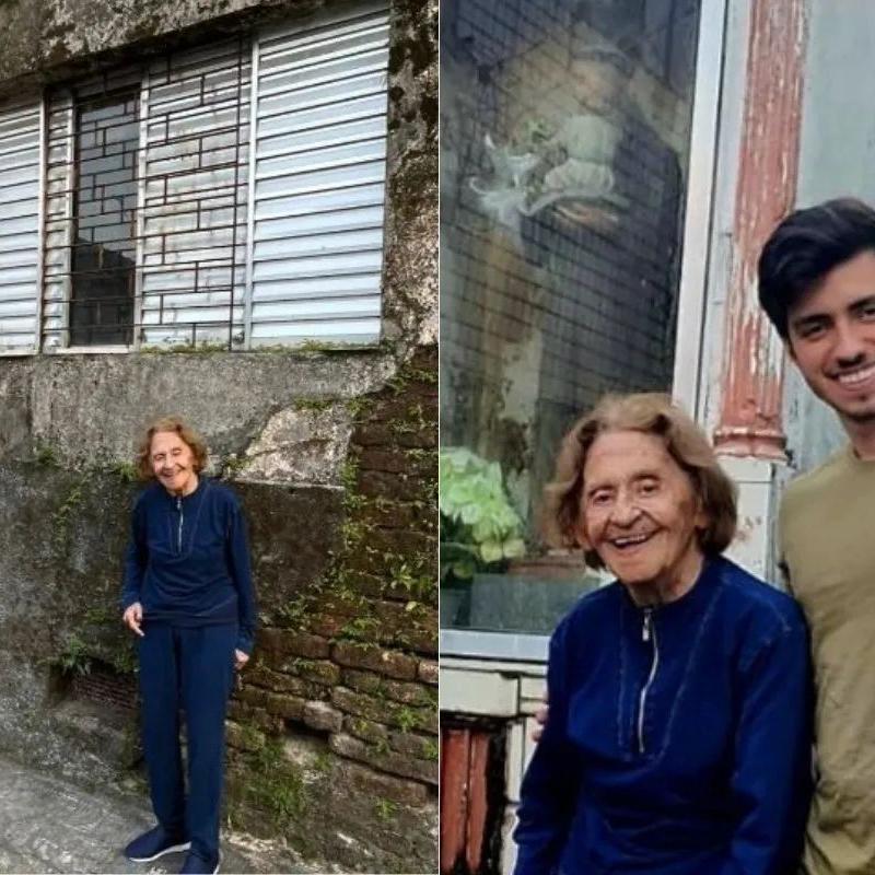 Atriz Laura Cardoso publica foto ao lado de casa que viveu em São Vicente