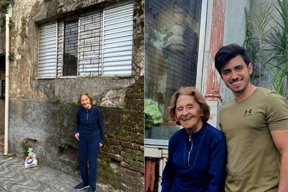 Atriz Laura Cardoso publica foto ao lado de casa que viveu em São Vicente