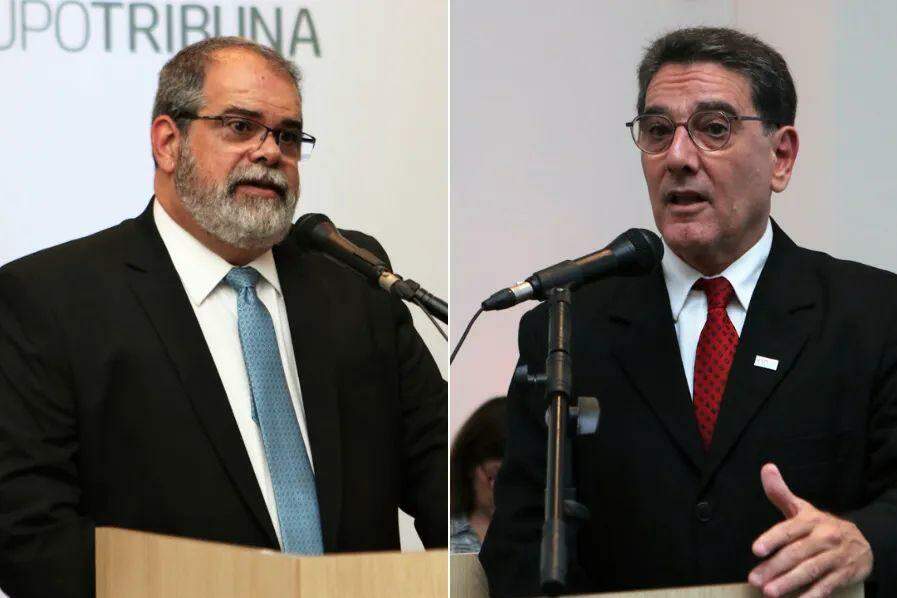 Presidente do Conselho Federal de Odontologia (CFO), Juliano do Vale, e do Conselho de Odontologia de São Paulo (Crosp), Braz Antunes Mattos Neto