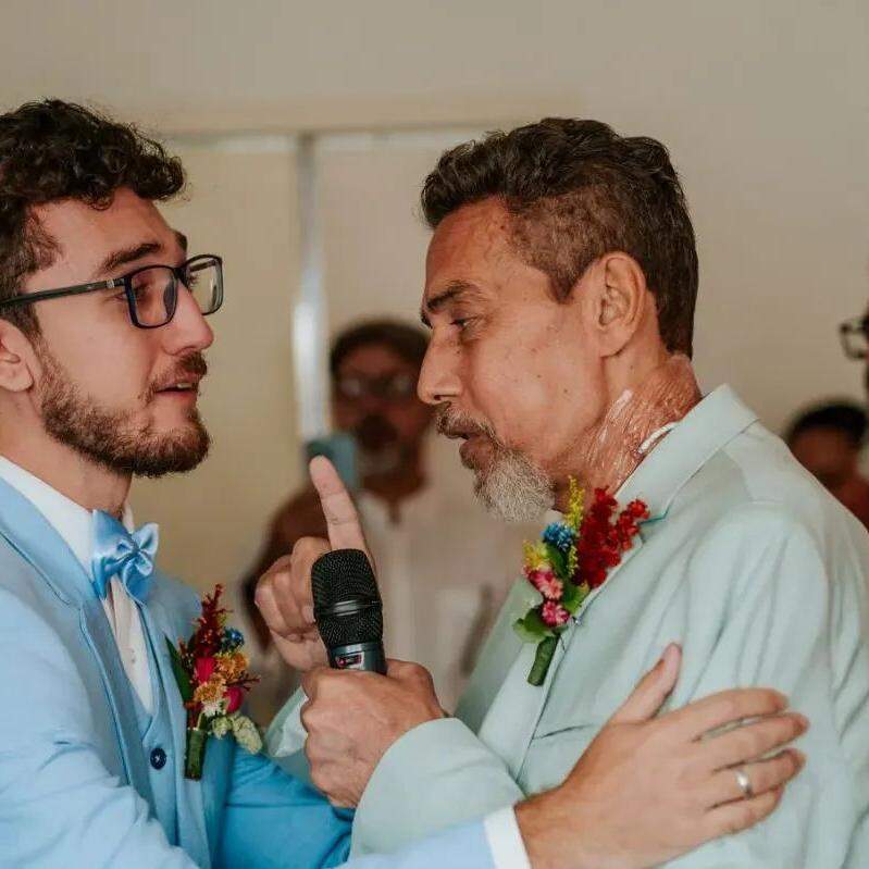 Pai realizou sonho de casar filho do meio