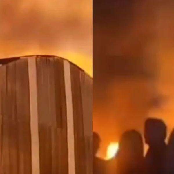 Incêndio foi combatido em menos de dez minutos por cinco viaturas dos Bombeiros