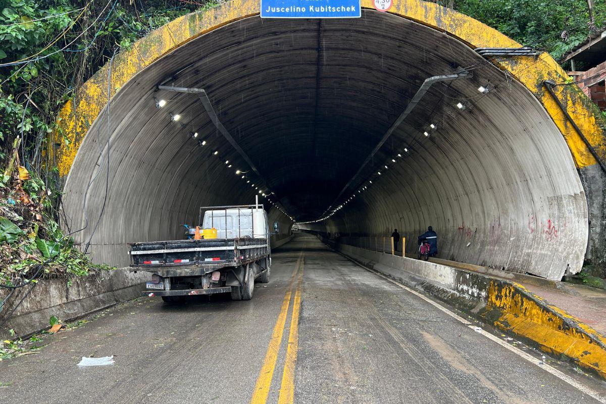 O túnel terá revitalização da tubulação do esgoto