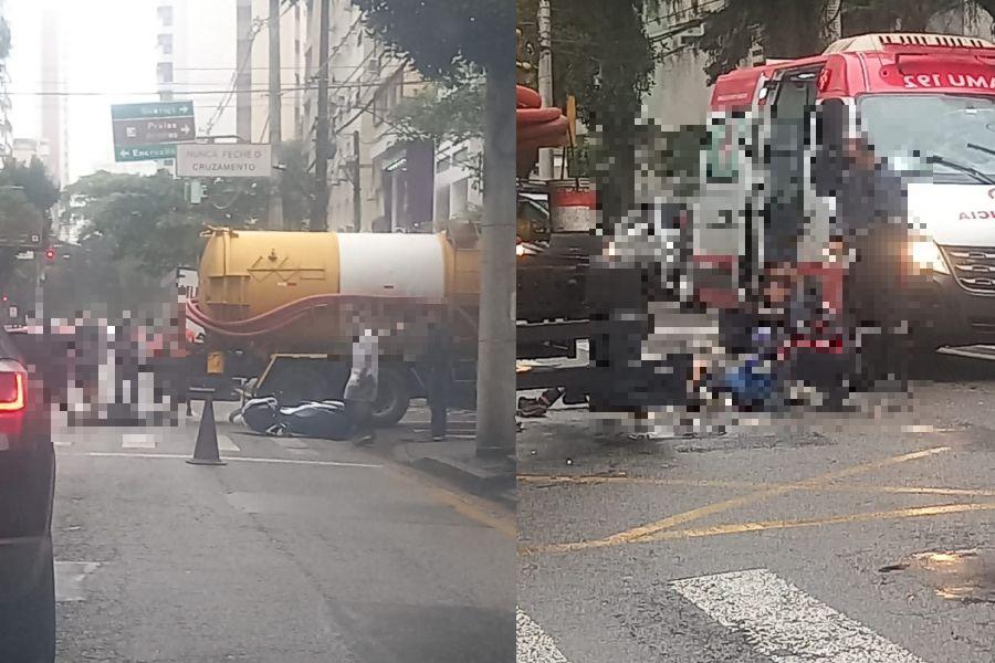 Samu prestou atendimento ao motociclista, mas ele não resistiu aos ferimentos