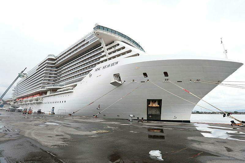 MSC Seaview chegou ao Porto de Santos nesta sexta-feira (8) (Vanessa Rodrigues/AT)