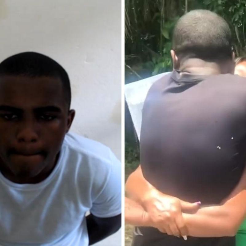 Gabriel Oliveira Almeida de Jesus foi inocentado e solto por falta de provas. A família dele foi recepcioná-lo no dia que foi liberado do CDP de Praia Grande