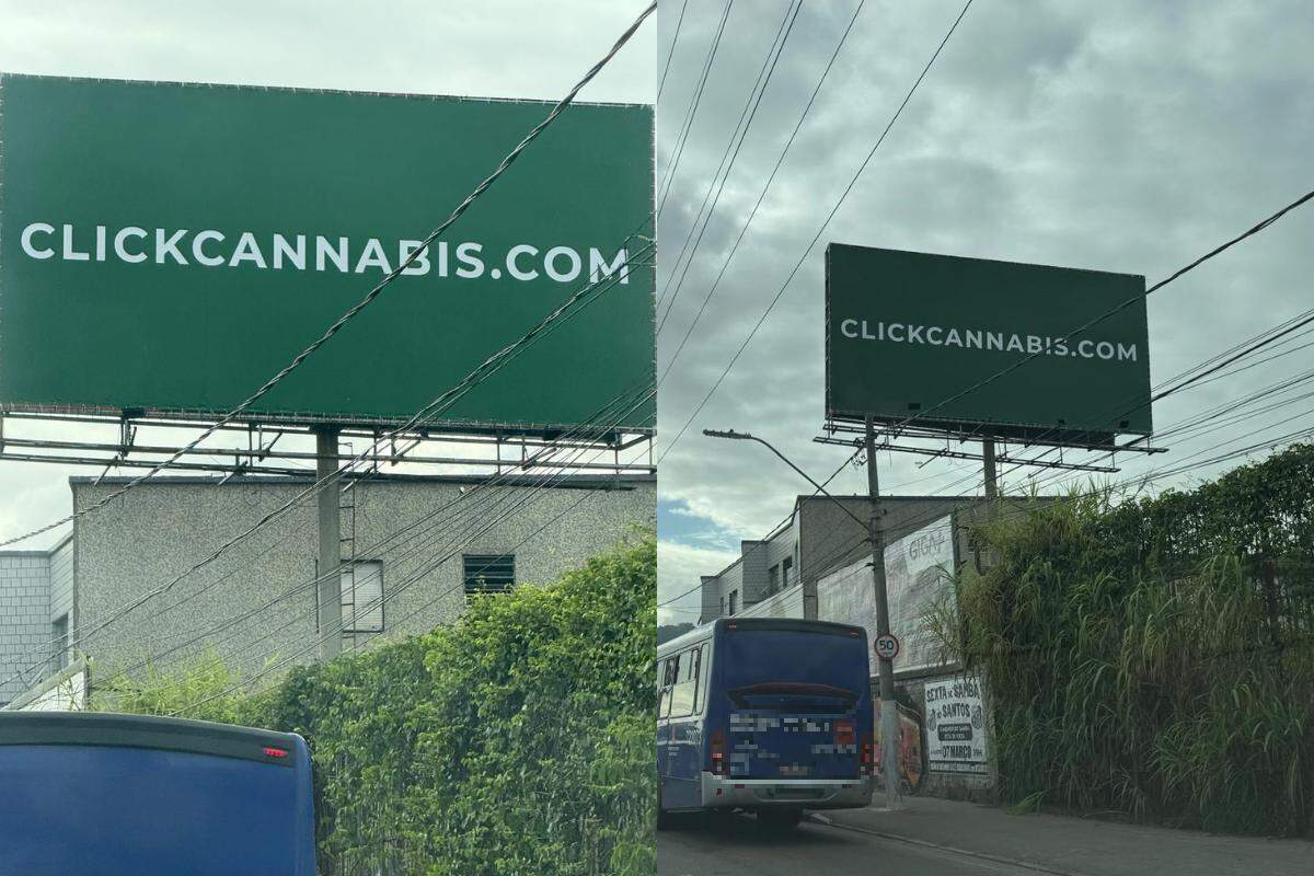 A placa foi colocada na entrada de Santos (A Tribuna)
