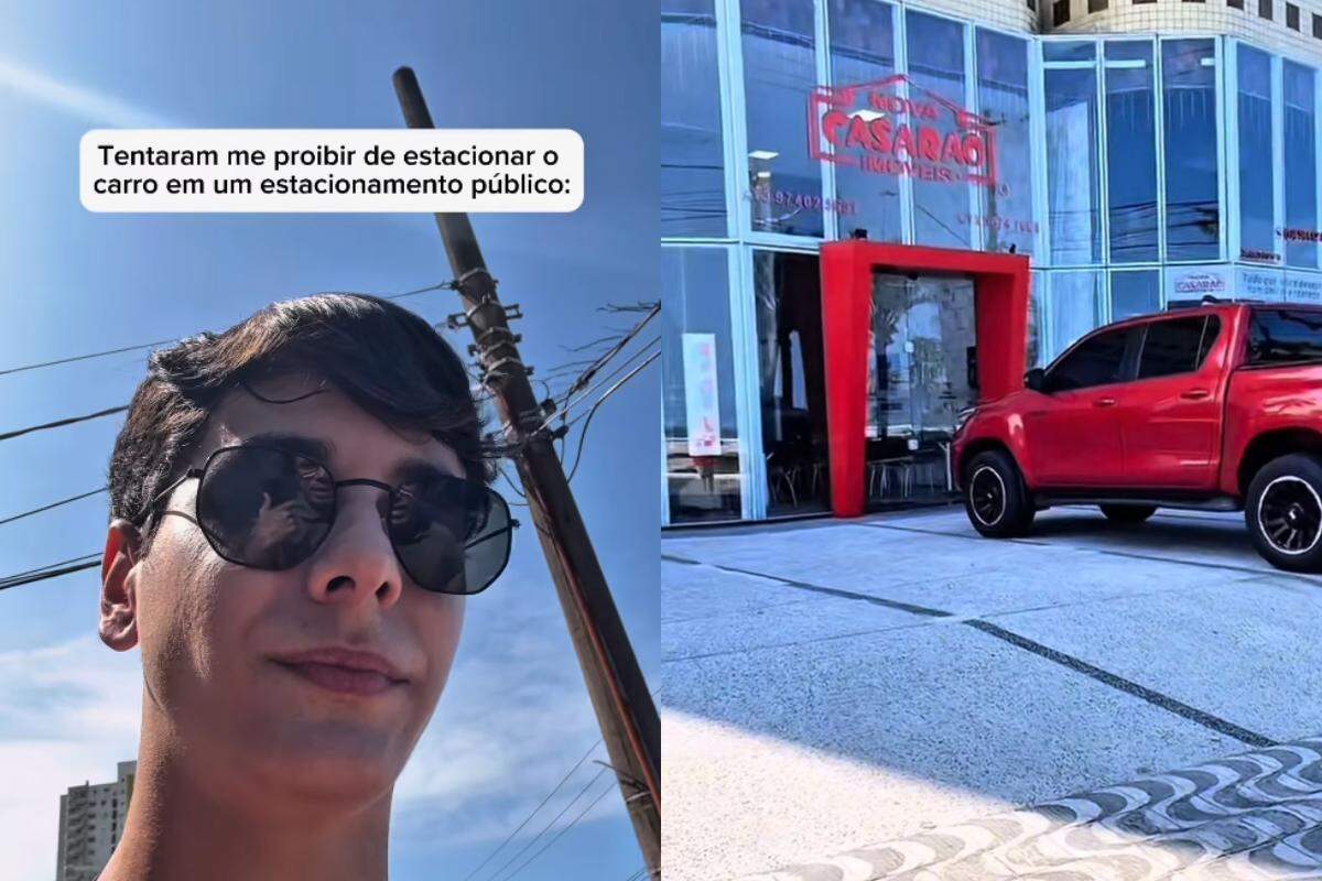 O homem cobrou o comerciante, afirmando que estava amparado pela lei ao estacionar o veículo naquele local