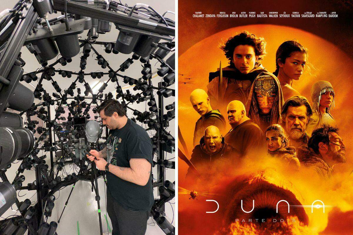 Ericsson ajudou a construir parte dos cenários de Arrakis em Duna: Parte 2 (Arquivo Pessoal e Divulgação/Warner Bros)