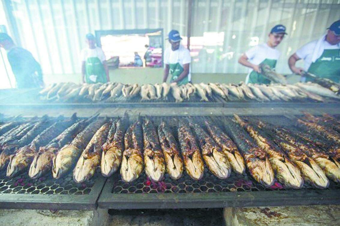 Expectativa da organização é de que até 20 toneladas de tainha sejam vendidas durante todo o evento em Praia Grande