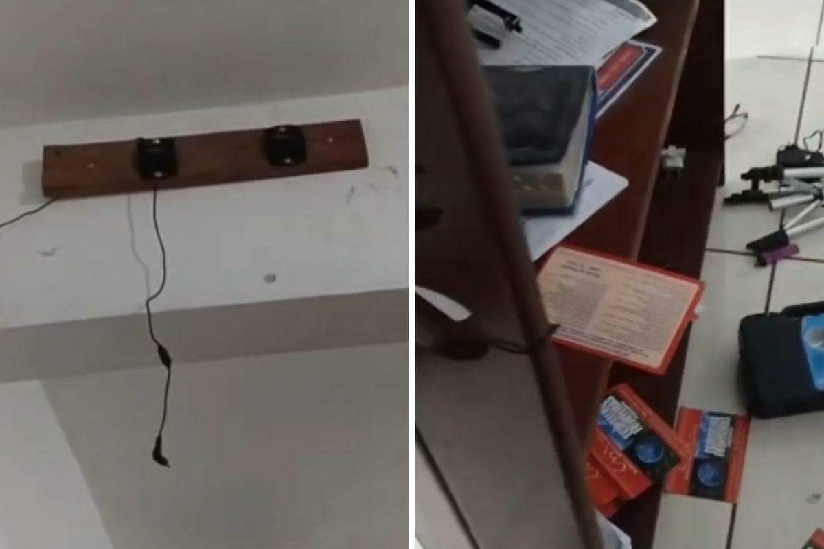 Igreja é invadida e depredada em São Vicente durante ação criminosa; VÍDEO - A Tribuna