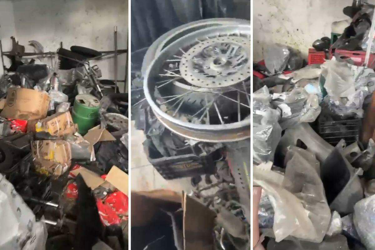 Desmanche de motos com 4 mil peças é fechado em São Vicente pela polícia