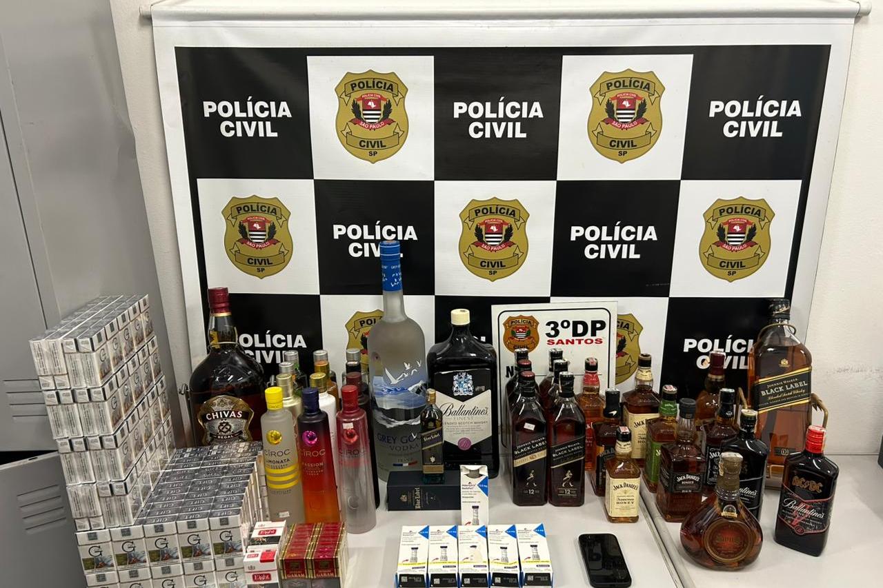 Bebidas falsificadas, cigarros de marcas estrangeiras sem nota fiscal e canetas Mounjaro, indicadas para tratamento de diabetes tipo 2, foram apreendidos