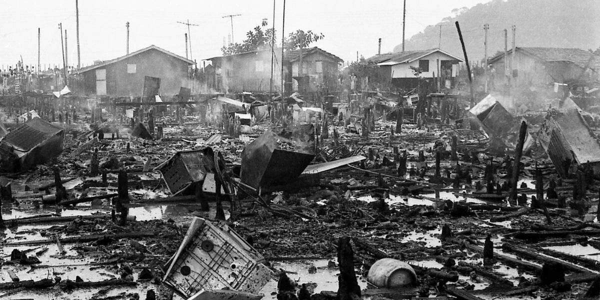 Incêndio na Vila Socó, em Cubatão, em 1984
