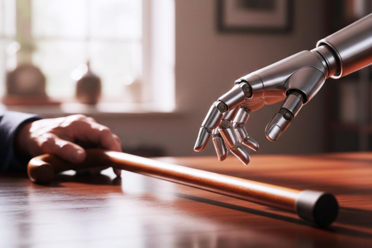 Robôs podem auxiliar idosos a organizar rotina, lembrar remédios e manter a mente ativa (Adobe Stock)