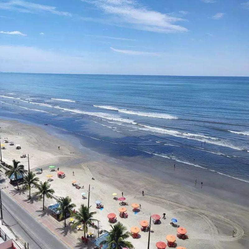 O turista de Pernambuco se afogou ao nadar em área desguarnecida na praia de Mongaguá