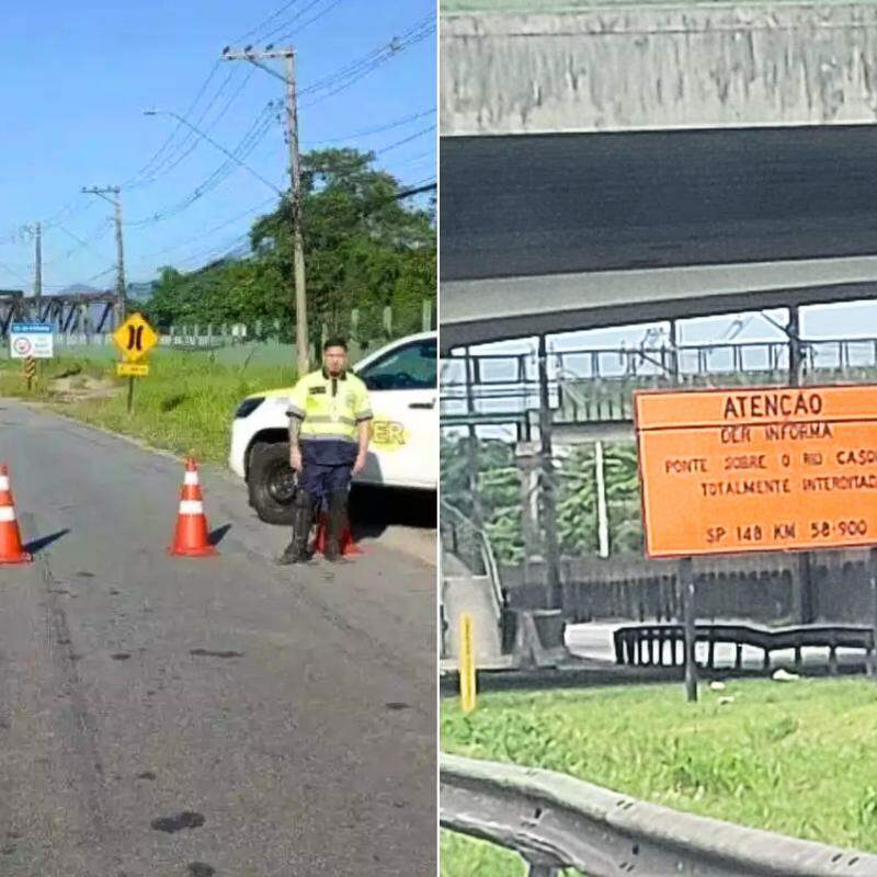 As obras de recuperação da ponte entre Santos e Cubatão tiveram início em maio