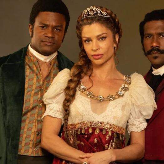 Davi Júnior, Grazi Massafera e André Luiz Miranda na novela "Dona Beja"