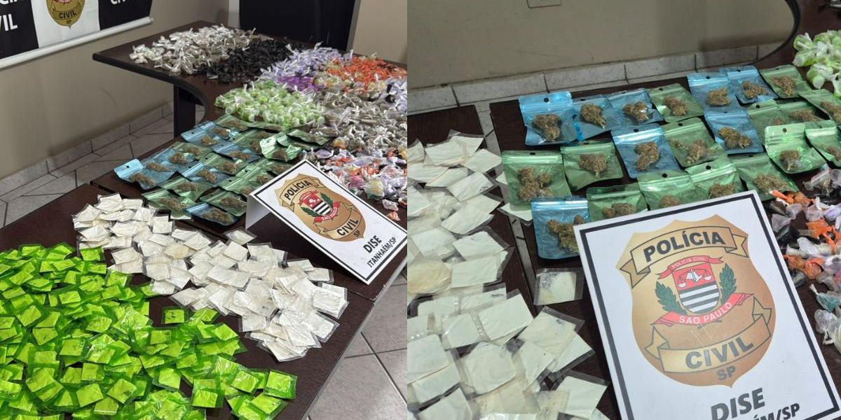 Polícia Civil prende suspeito e apreende mais de 1,8 mil porções de drogas em Itanhaém