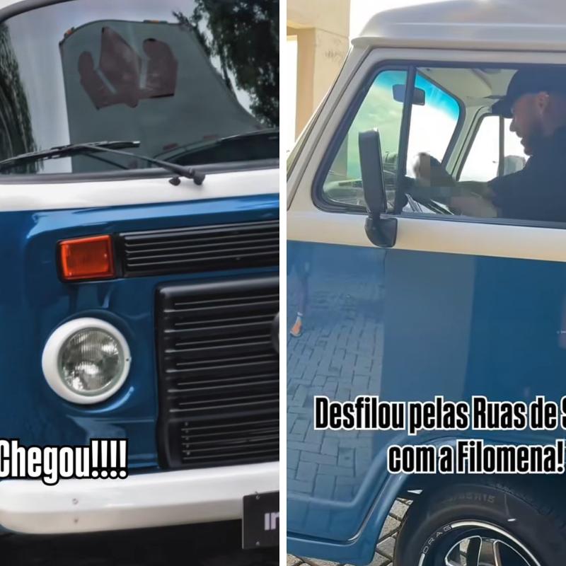 O modelo tem valor afetivo para o craque: no início da carreira, Neymar Pai levava o filho aos treinos em uma Kombi com o mesmo nome, Filomena