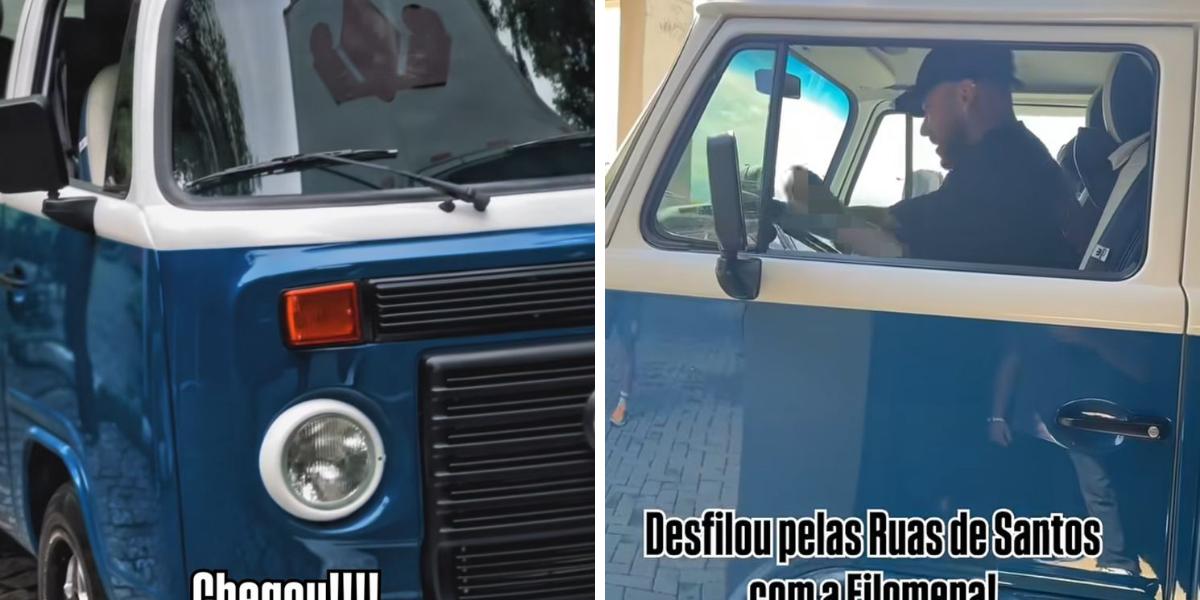 O modelo tem valor afetivo para o craque: no início da carreira, Neymar Pai levava o filho aos treinos em uma Kombi com o mesmo nome, Filomena