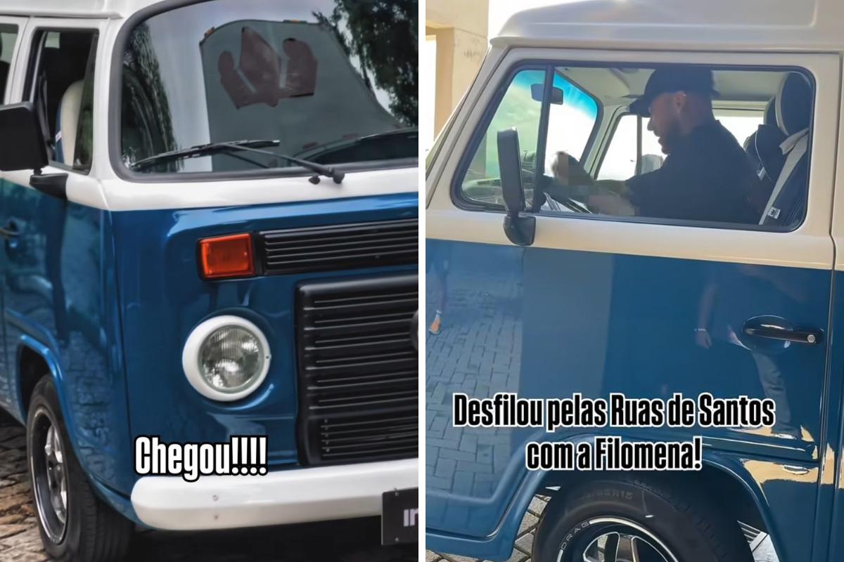 O modelo tem valor afetivo para o craque: no início da carreira, Neymar Pai levava o filho aos treinos em uma Kombi com o mesmo nome, Filomena