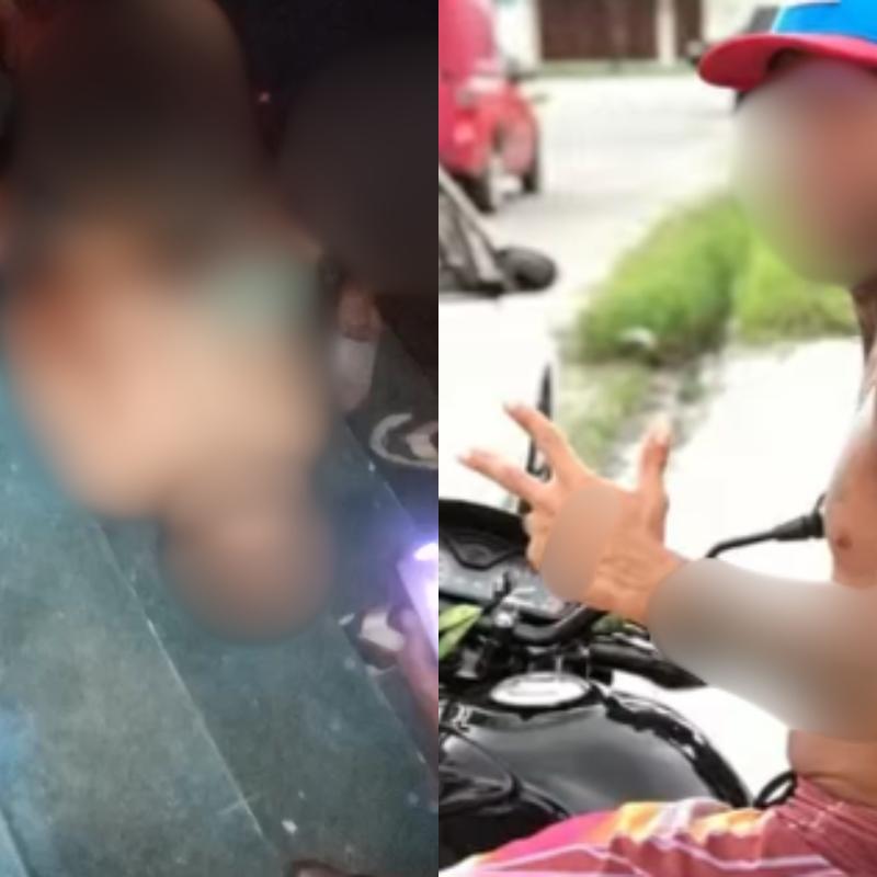 À esquerda, mostra o homem que foi executado, e a direita, mostra o autor do crime (Reprodução)