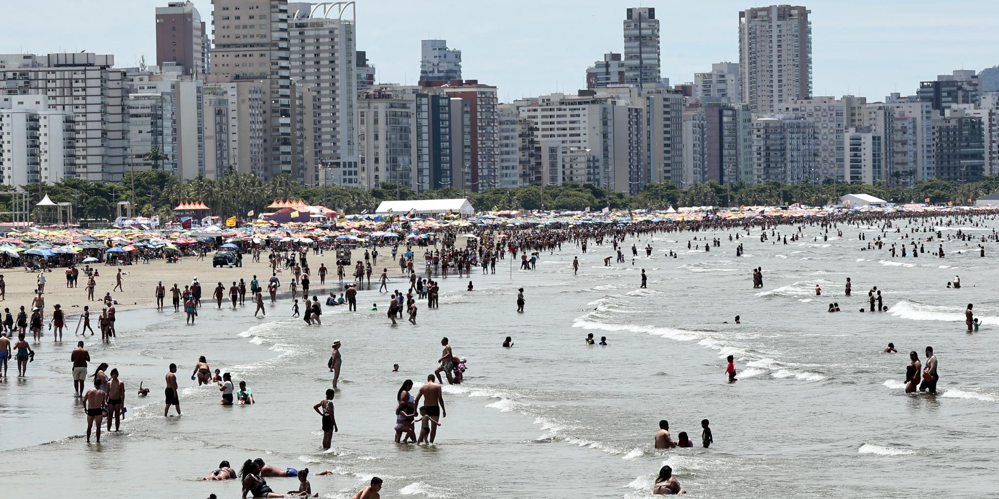 Santos (foto) projeta até 401,4 mil visitantes; esperam ainda mais Guarujá (800 mil) e Praia Grande (600 mil)
