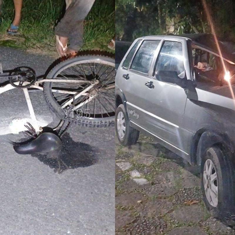 Ciclista morre em colisão com carro na SP-055 em Itariri
