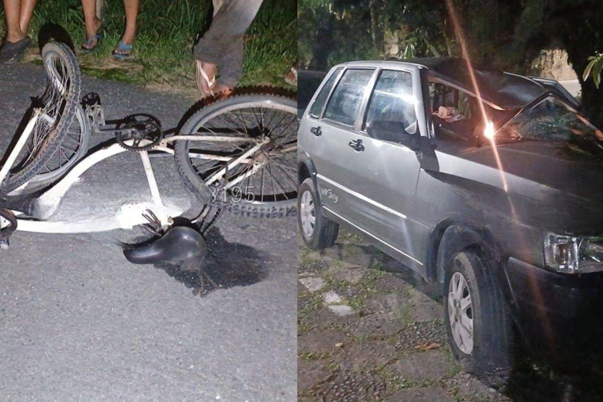 Ciclista morre em colisão com carro na SP-055 em Itariri
