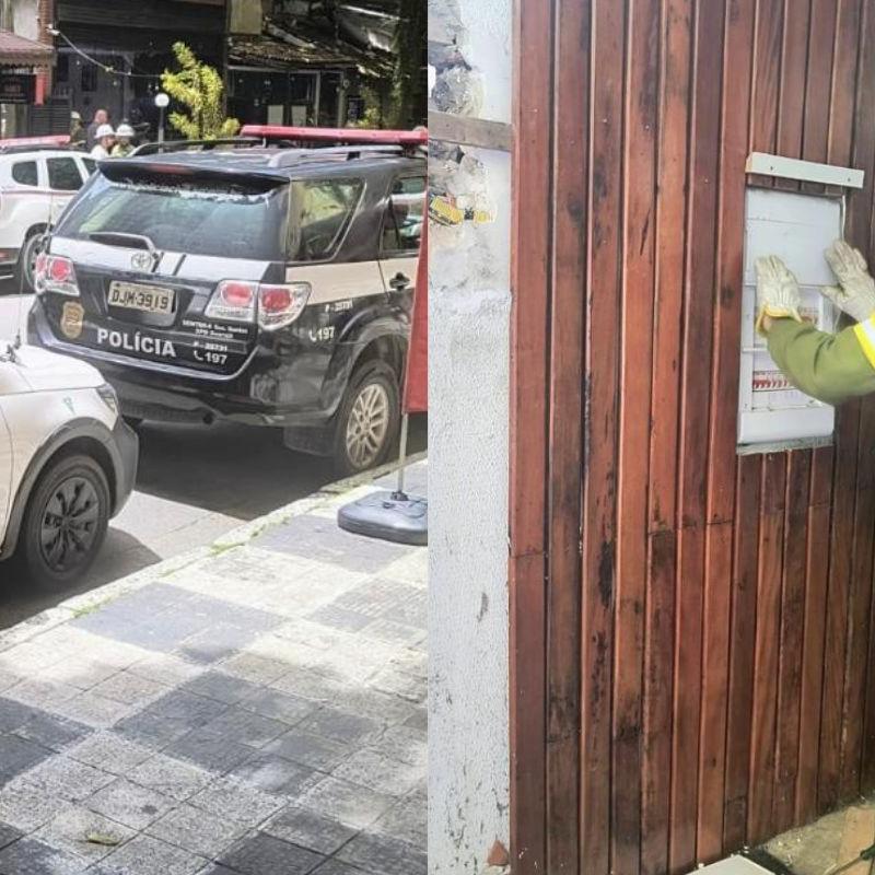 Dono de estúdio é detido após suspeita de furto de energia no Centro do Guarujá