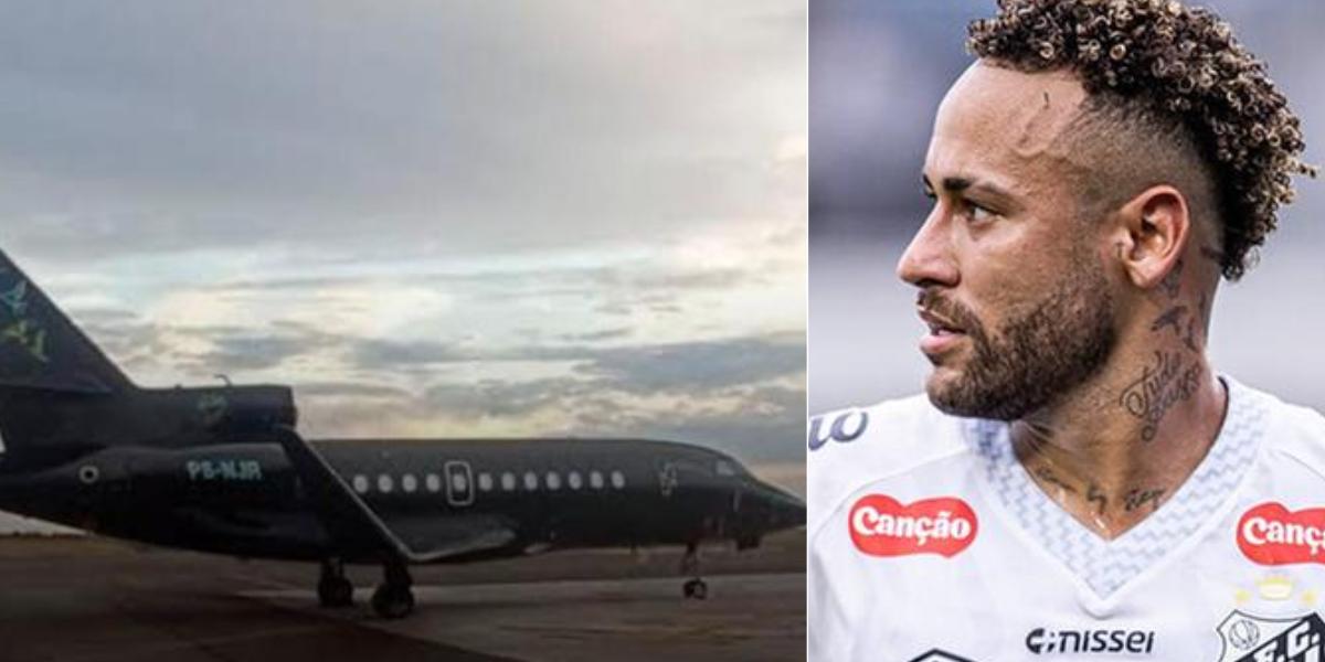 Avião particular (à esq.) de Neymar é conhecido como 'mansão voadora' e custa cerca de R$ 250 milhões