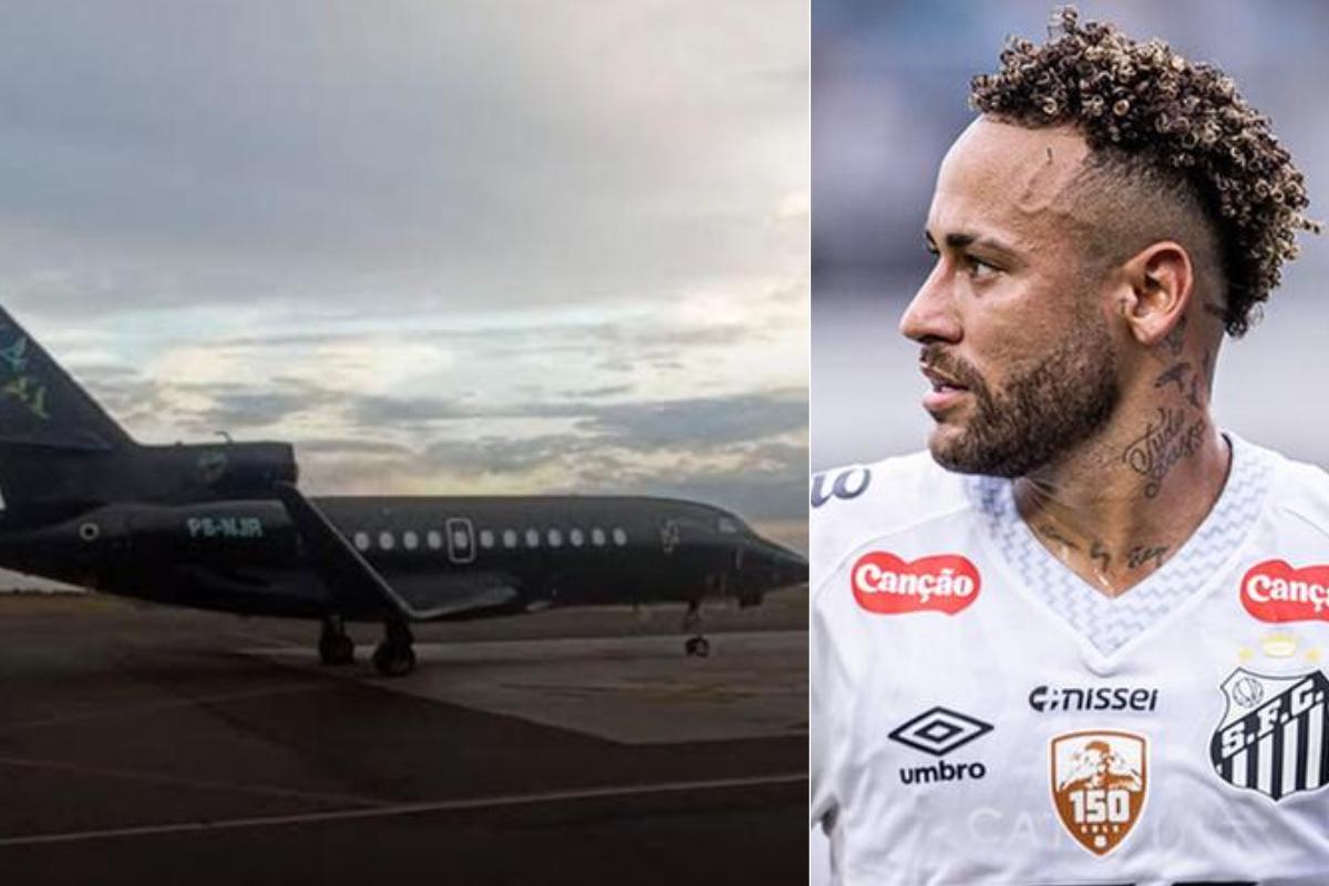 Avião particular (à esq.) de Neymar é conhecido como 'mansão voadora' e custa cerca de R$ 250 milhões
