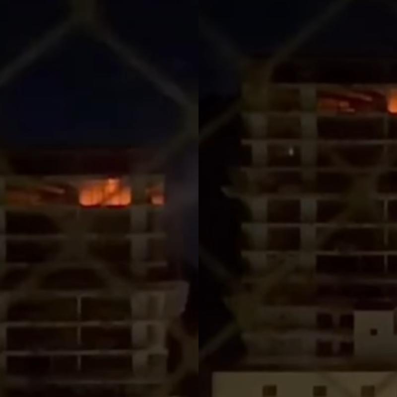 Incêndio atingiu o 13º andar do edifício