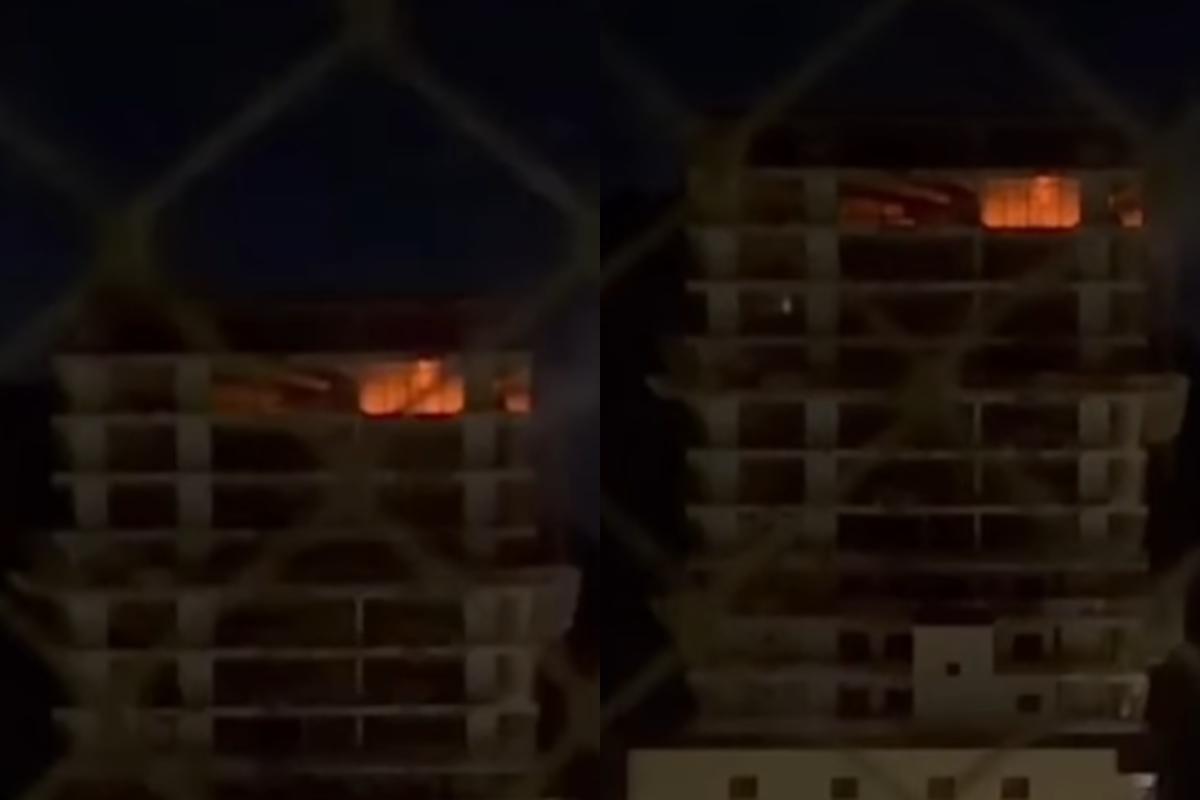 Incêndio atingiu o 13º andar do edifício