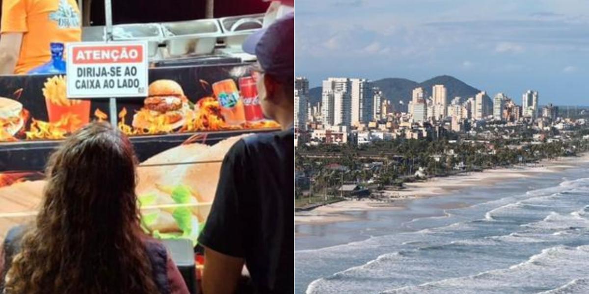 Oito autuações ocorreram após fiscalização em food trucks na Praia da Enseada, em Guarujá