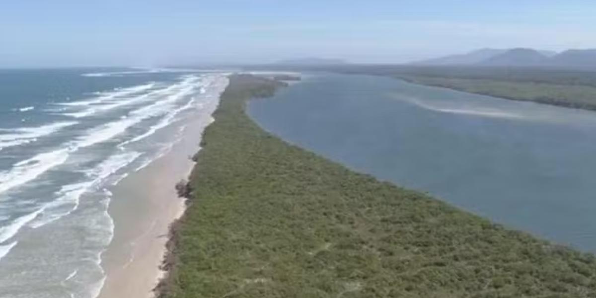 Fenômeno no Estreito do Melão, em Cananéia, tende a isolar parte da Ilha do Cardoso
