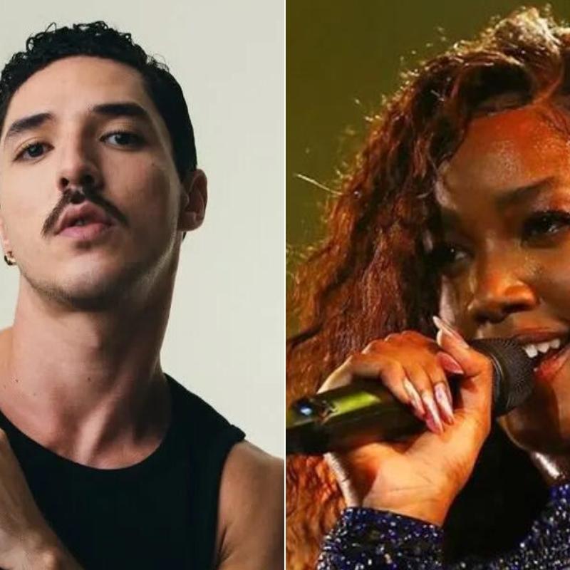 Os dois posaram para fotos aos beijos em um dos camarotes da Sapucaí na madrugada desta terça-feira, 17