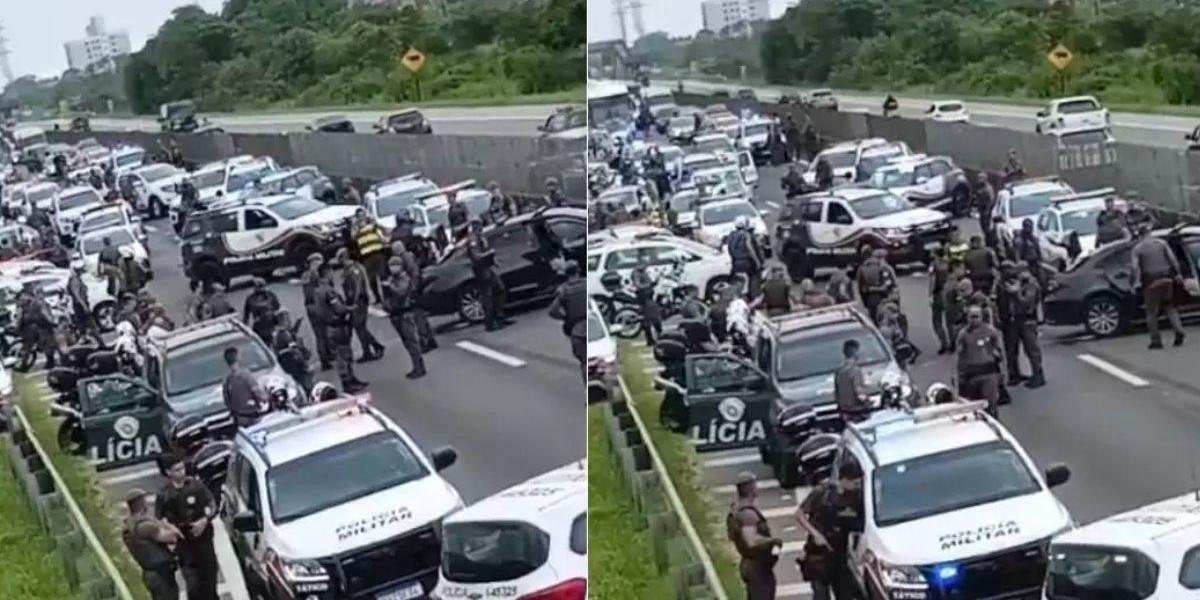 Carro de PM da reserva é atingido por mais de dez tiros após perseguição na Padre Manoel da Nóbrega