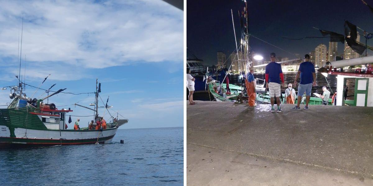 Pescadores foram autuados no Canto do Forte, em Praia Grande