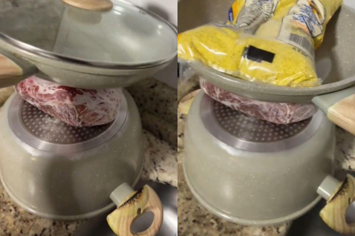 Panelas de alumínio ou cobre são bons condutores térmicos e ajudam a equalizar a temperatura mais rapidamente