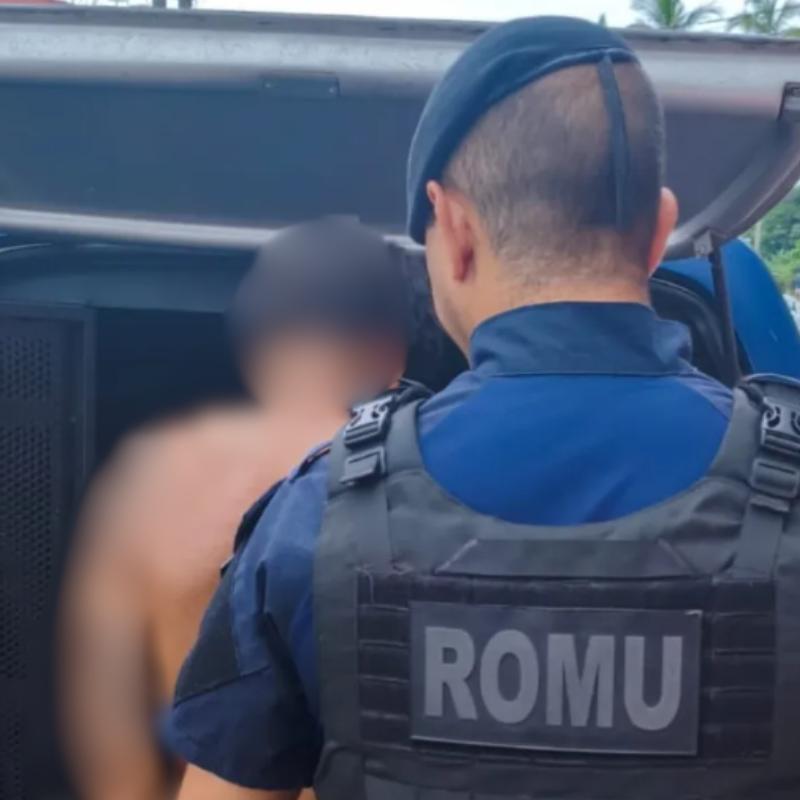 Suspeito foi detido por equipe da Romu de Itanhaém