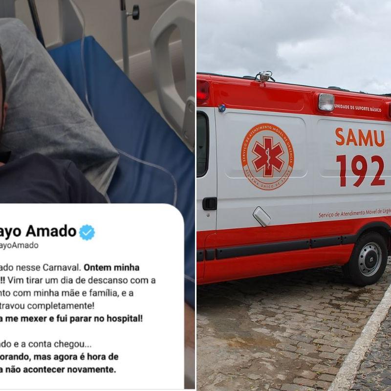 Kayo Amado precisou acionar o SAMU, ao travar a coluna na última quarta-feira  (19)