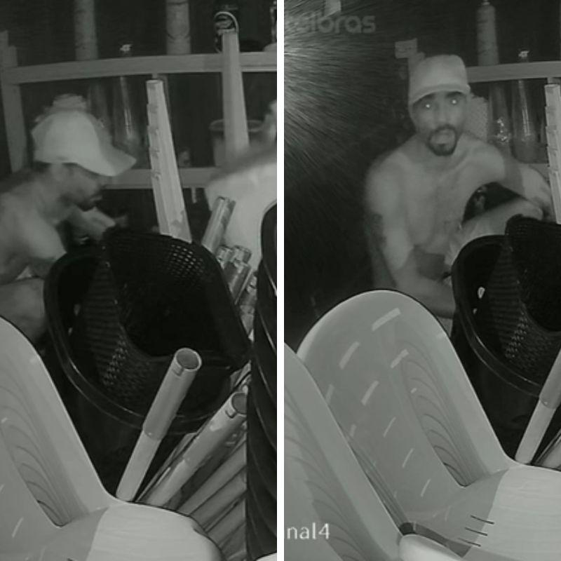 Homem foi flagrado mexendo em vários objetos do quiosque após invadi-lo